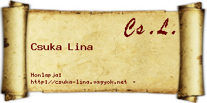 Csuka Lina névjegykártya